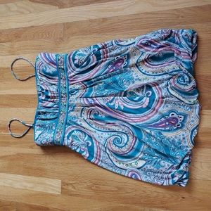 Retro semi formal paisley dress